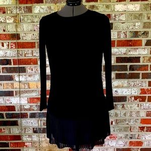 Michael Kors Formal Black Pleated Hem Dress